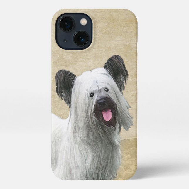 Coque iPhone Peinture Skye Terrier - Cute Original Chien Art (Verso)