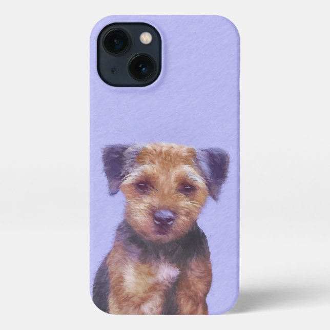 Coque iPhone Peinture sur la frontière de Terrier - jolie art o (Verso)