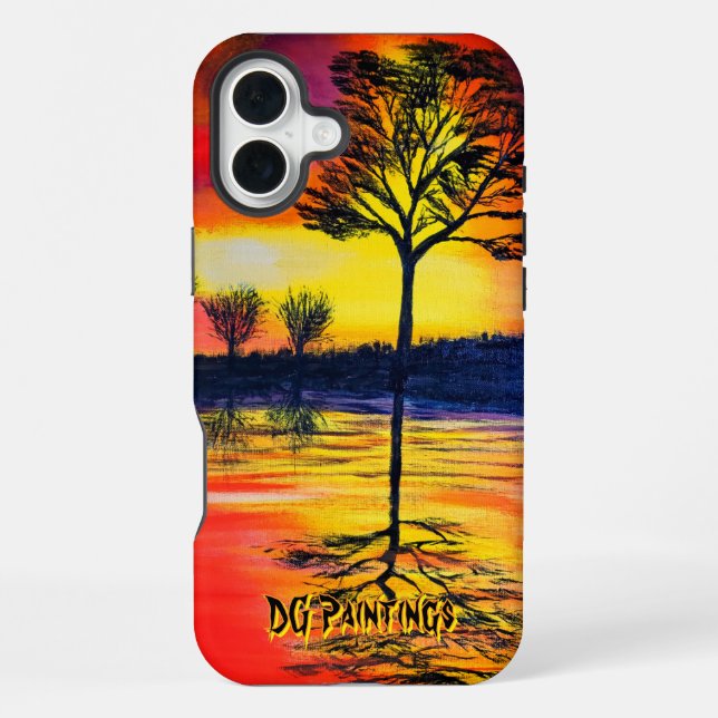 Coque iPhone Peintures DG Reflet de soleil chaud (Verso)