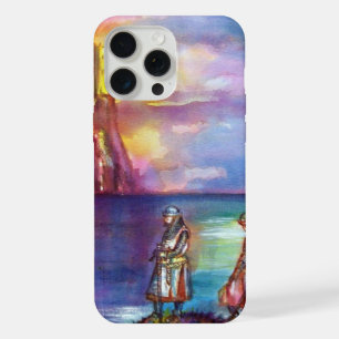 Coque iPhone 15 Pro Max PENDRAGON Chevaliers Médiévaux,Coucher de soleil s