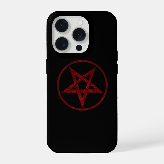 Coque iPhone Pentagramme du Diable Rouge (Verso)