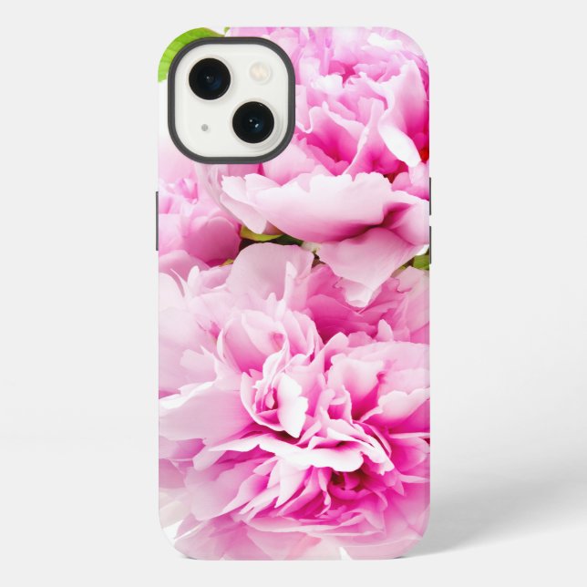 Coque iPhone Peony rose (Verso)