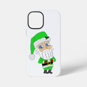Coque iPhone 12 Mini Père Noël chibi en costume vert