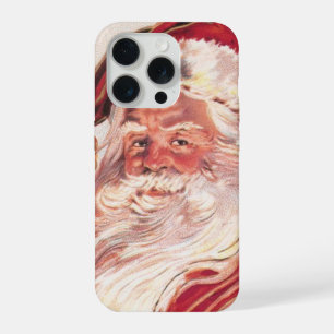 Coque iPhone 15 Pro Père Noël de Noël vintage