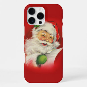 Coque iPhone 16 Pro Max Père Noël de Noël vintage