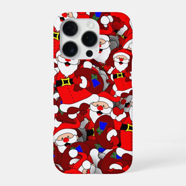 Coque iPhone Père Noël heureux (Verso)