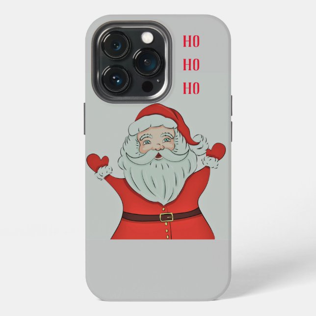 Coque iPhone Père Noël Saison Festive (Dos)