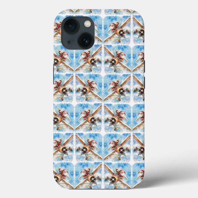 Coque iphone Père Noël volant (Verso)