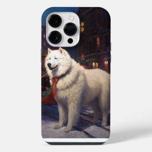 Coque Pour Pour iPhone 14 Pro Max Période de fêtes de Noël Samoyède