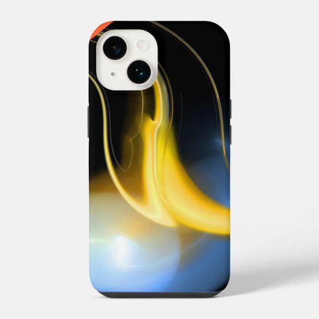 COQUE iPhone PERLE ALIEN BLEU ORANGE JAUNE MARRON (Verso)