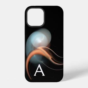 Coque iPhone 12 PERLE ALIEN MONOGRAMME Noir Rose Blanc Fractales
