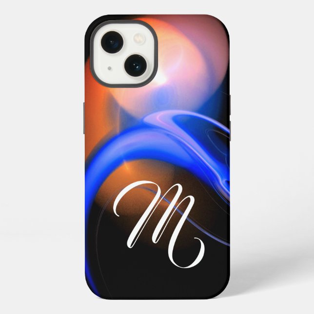 Coque iPhone PERLE EXTRATERRESTRE MONOGRAMME Rose Bleu Tourbill (Verso)