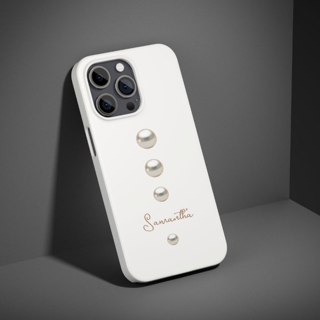 Coque iPhone Perles blanc cassé (Créateur téléchargé)