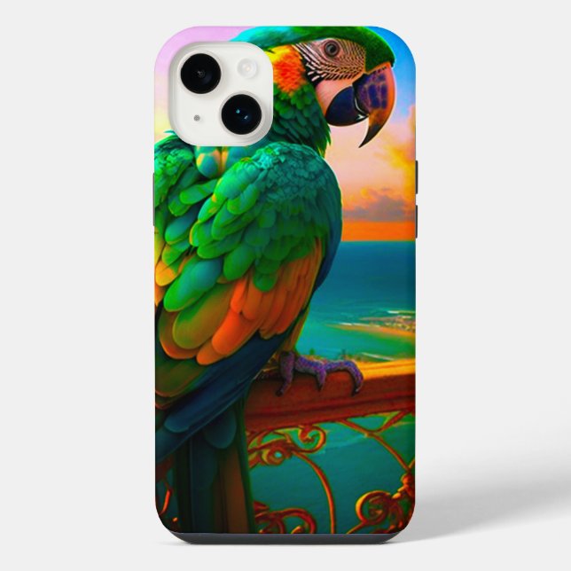 Coque iPhone Perroquet (Verso)
