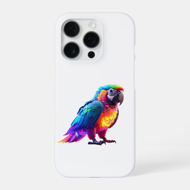 Coque iPhone Perroquet arc-en-ciel (Verso)