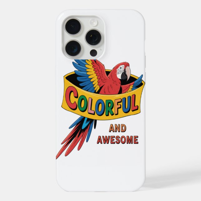 Coque iPhone Perroquet coloré (Verso)