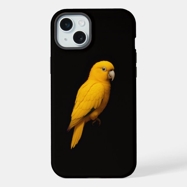Coque iPhone Perroquet doré Black 4 Luxe (Verso)