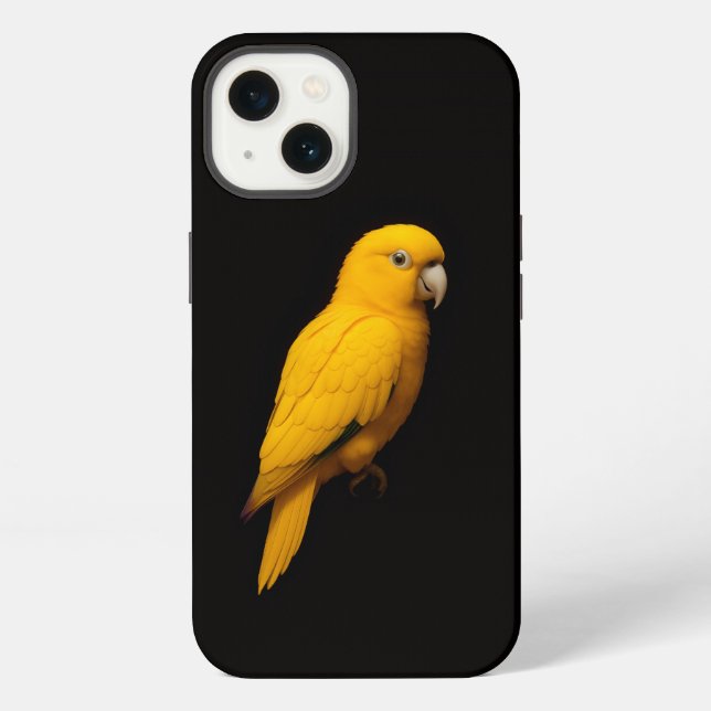 Coque iPhone Perroquet doré Black 4 Luxe iPhone 13 (Verso)