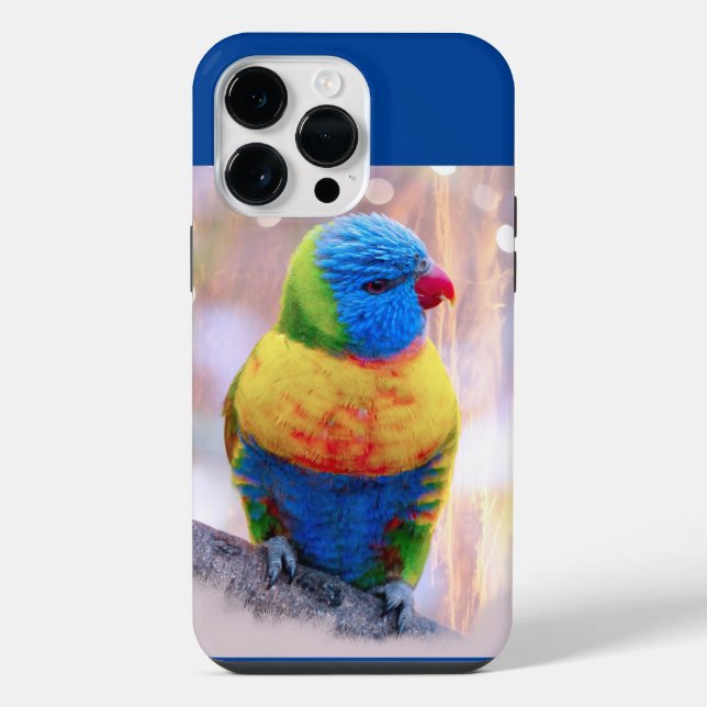 Coque iPhone Perroquet multicolore magnifique (Verso)
