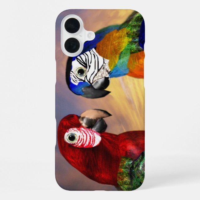 COQUE iPhone PERROQUETS HYPER /ARA ROUGE ET BLEU (Verso)