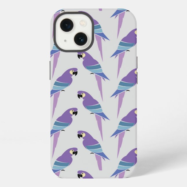 Coque iPhone Perroquets pourpres (Verso)