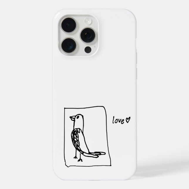 Coque iPhone perruche étui téléphone (Verso)
