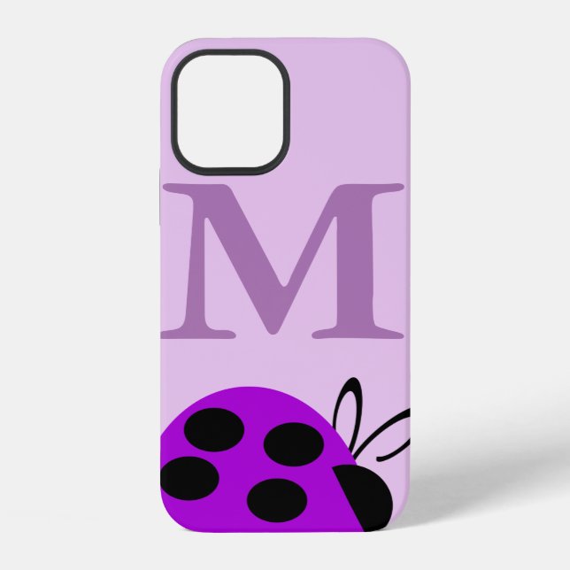 Coque iPhone Personalisé Ladybug mou violet (Verso)