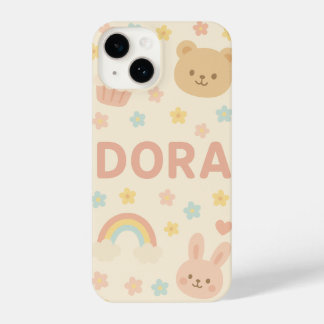 Coque Pour iPhone 14 personalize Soft Pastel Cute Phone Case with Name