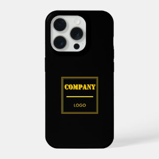 Coque iPhone 15 Pro Personalized Company Black Modern Custom Business