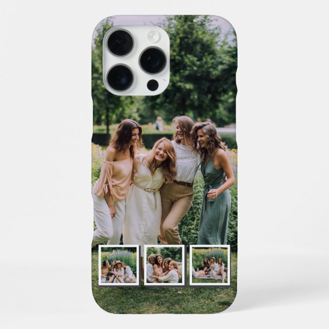 Coque iPhone Personalized Family & Friends 4 Photo (Verso)