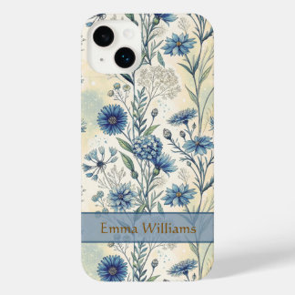 Personalized Name Blue Wildflowers