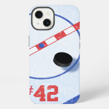 Personalized Number, Center Ice Hockey Player