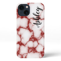 Personalized red marbled -