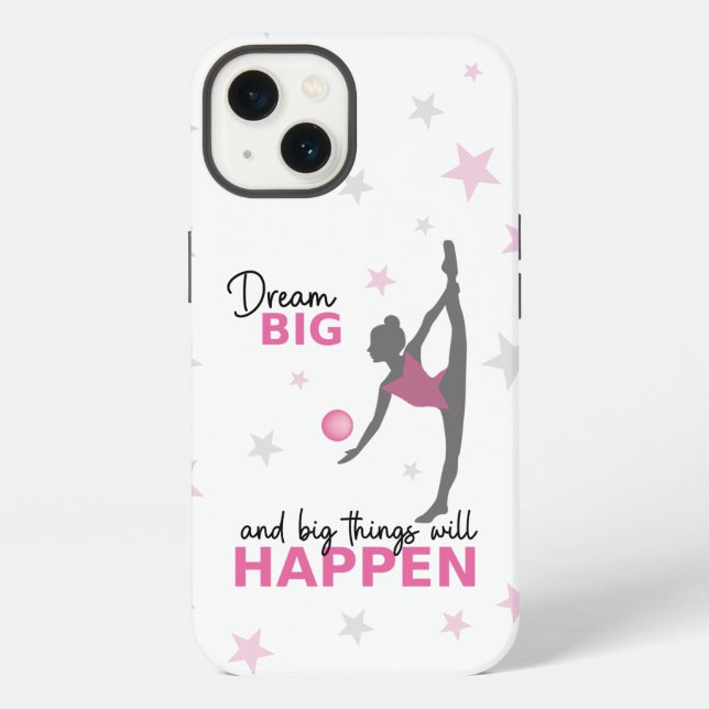 Coque iPhone Personalized Rhythmic Gymnast Dream Big Phone Case (Verso)