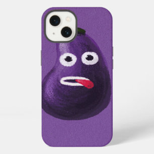 Etui iPhone 13 Personnage de dessin animé drôle d'aubergine Migno
