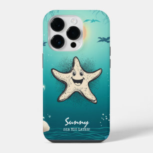 Coque Pour iPhone 14 Plus Personnage étoile de mer de dessin animé rétro