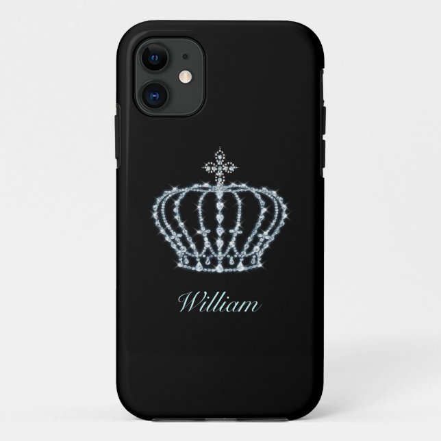 Coque iphone personnalisable Couronne diamant (Dos)