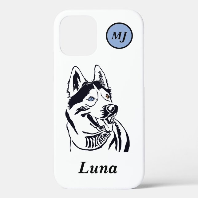 Coque iPhone personnalisable magnifique de Husky s (Verso)