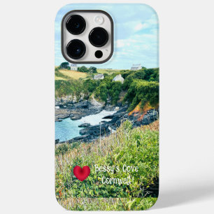 Coque Pour Pour iPhone 14 Pro Max Personnalisé Coeur Bessys Cove Penzance Cornwall P