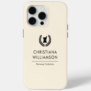 Coque iPhone 15 Pro Max Personnalisé Élégant Pharmacien Pharmacie Technici