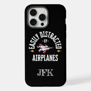 Coque iPhone 15 Pro Max Personnalisé, facilement distrait par les avions,P