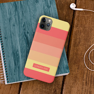 Etui iPhone 13 Personnalisé Gras Été Jaune Orange Rouge Corail ra