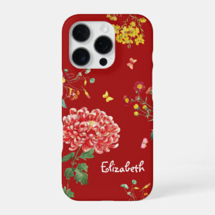 Coque iPhone 16 Pro Personnalisé Joli Couleur Fleurs Jardin Dessin Mai