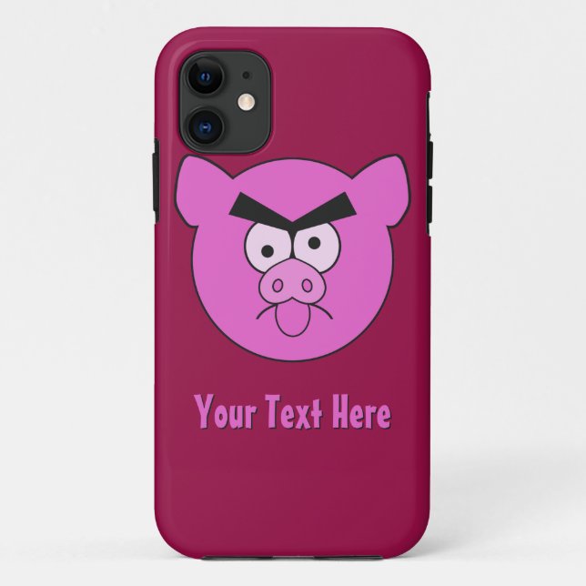 Coque iphone personnalisé Mad Pig (Dos)