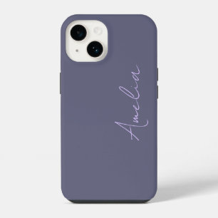Coque Pour iPhone 14 Personnalisé Minimaliste Moderne Violet