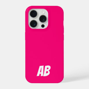 Coque iPhone 15 Pro Personnalisé Moderne Élégant Nom Minimal Rose Roya
