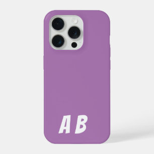 Coque iPhone 15 Pro Personnalisé Moderne Élégant Nom Minimal Violet
