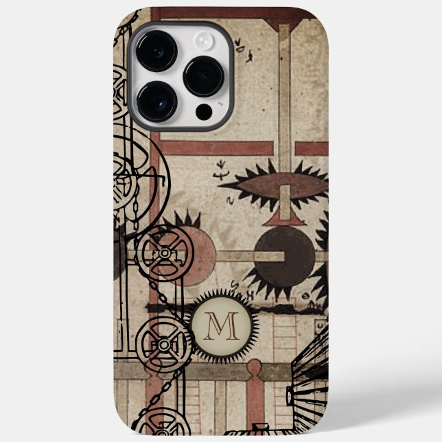 Coque iphone personnalisé Monogram Steam Punk (Verso)