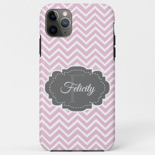 Coque iphone personnalisé Pink Chevron