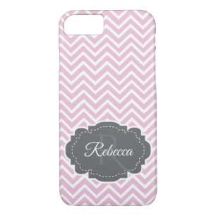 Coque iphone personnalisé Pink Chevron